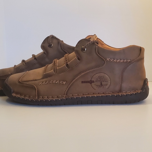 Menico Shoes Menico Men Vintage Hand Stitching Comfort Soft Leather